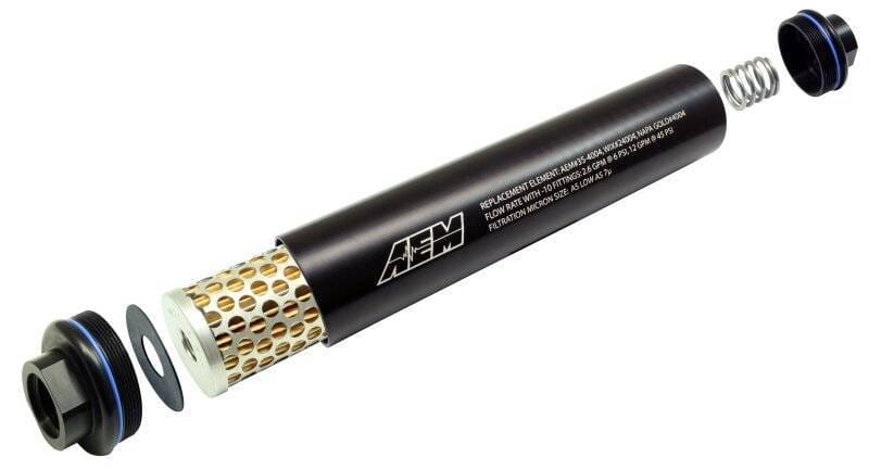 AEM 25-201BK AEM Universal High Flow -10 AN Inline Black Fuel Filter thumbnail 9
