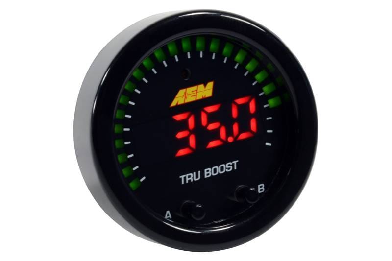 AEM 30-0352 AEM X-Series Tru-Boost Controller Gauge w/ Boost Control Solenoid 80PSIg Internal MAP Sensor