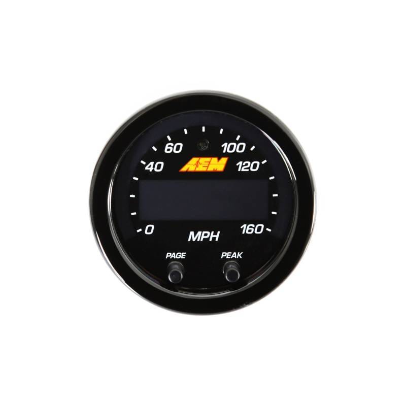 AEM 30-0313 AEM X-Series 0-160 MPH Black Bezel w/ Black Face GPS Speedometer Gauge thumbnail 3