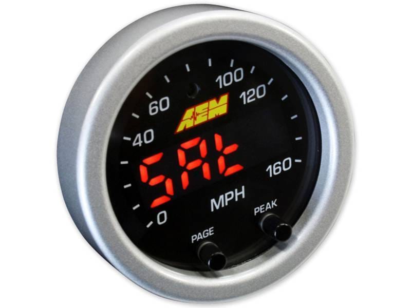 AEM 30-0313 AEM X-Series 0-160 MPH Black Bezel w/ Black Face GPS Speedometer Gauge thumbnail 5