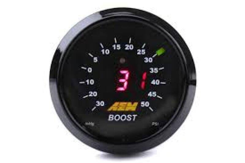 AEM 30-4408 AEM 52mm Boost Digital Gauge -30-50psi thumbnail 3