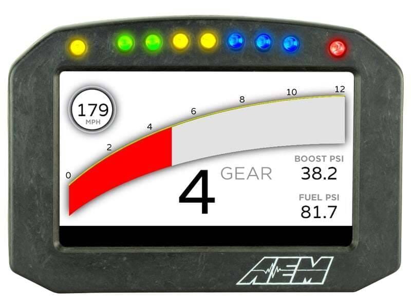 AEM 30-5603F AEM CD-5LG Carbon Logging Flush Digital Dash Display w/ Internal 20Hz GPS & Antenna thumbnail 15