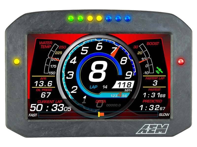 AEM 30-5703F AEM CD-7LG Carbon Logging Flush Digital Dash Display w/ Internal 20Hz GPS & Antenna thumbnail 9