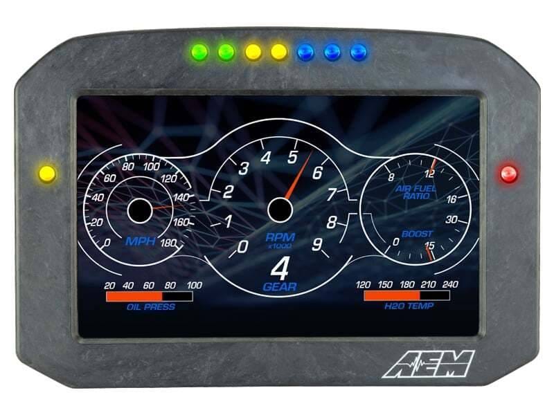 AEM 30-5703F AEM CD-7LG Carbon Logging Flush Digital Dash Display w/ Internal 20Hz GPS & Antenna thumbnail 12
