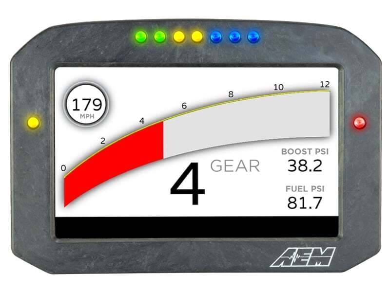 AEM 30-5703F AEM CD-7LG Carbon Logging Flush Digital Dash Display w/ Internal 20Hz GPS & Antenna thumbnail 14