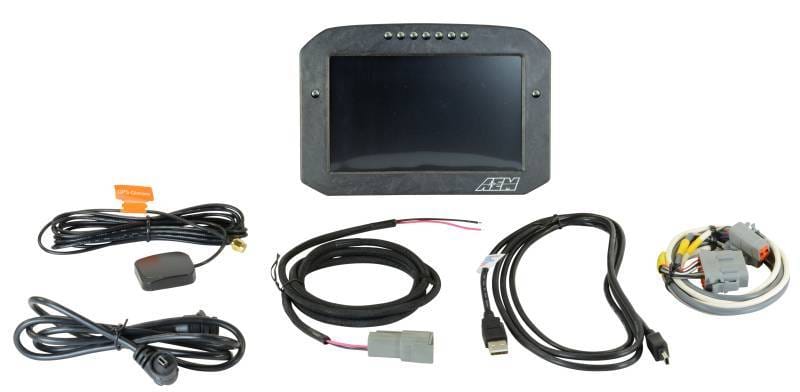 AEM 30-5703F AEM CD-7LG Carbon Logging Flush Digital Dash Display w/ Internal 20Hz GPS & Antenna