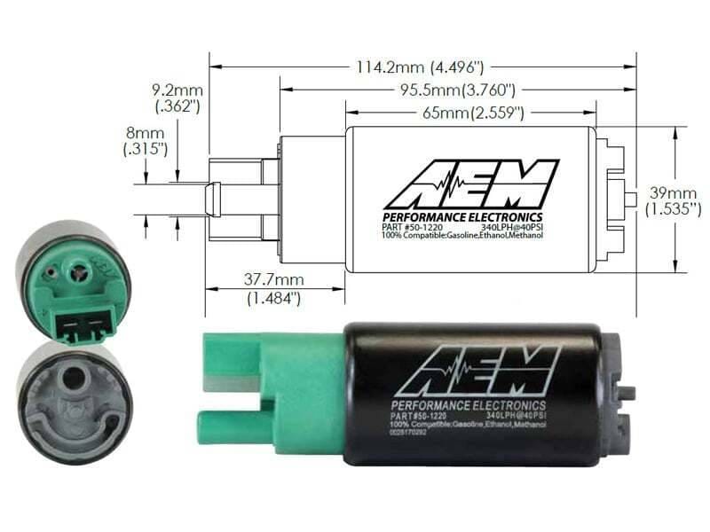AEM 50-1220 AEM 340LPH 65mm Fuel Pump Kit w/o Mounting Hooks - Ethanol Compatible thumbnail 8