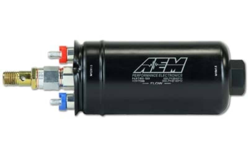 AEM 50-1009 AEM 400LPH High Pressure Inline Fuel Pump - M18x1.5 Female Inlet to M12x1.5 Male Outlet thumbnail 2