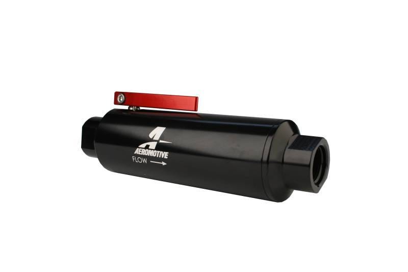 Aeromotive 12331 Aeromotive In-Line AN-10 Filter w/Shutoff Valve 100 Micron SS Element - Black Anodize Finish thumbnail 5