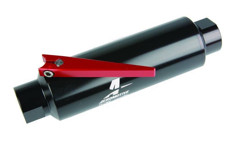 Aeromotive 12331 Aeromotive In-Line AN-10 Filter w/Shutoff Valve 100 Micron SS Element - Black Anodize Finish thumbnail 15