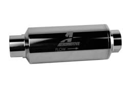 Aeromotive 12342 Aeromotive Pro-Series In-Line Filter - AN-12 - 40 Micron SS Element - Nickel Chrome Finish