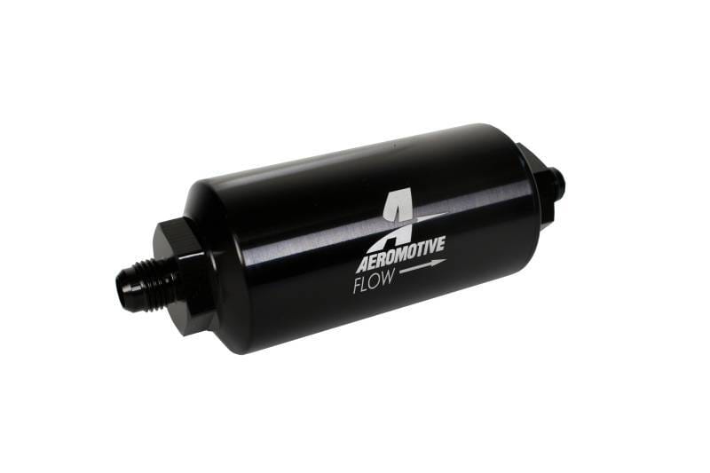 Aeromotive 12345 Aeromotive In-Line Filter - (AN-6 Male) 10 Micron Microglass Element Bright Dip Black Finish thumbnail 5