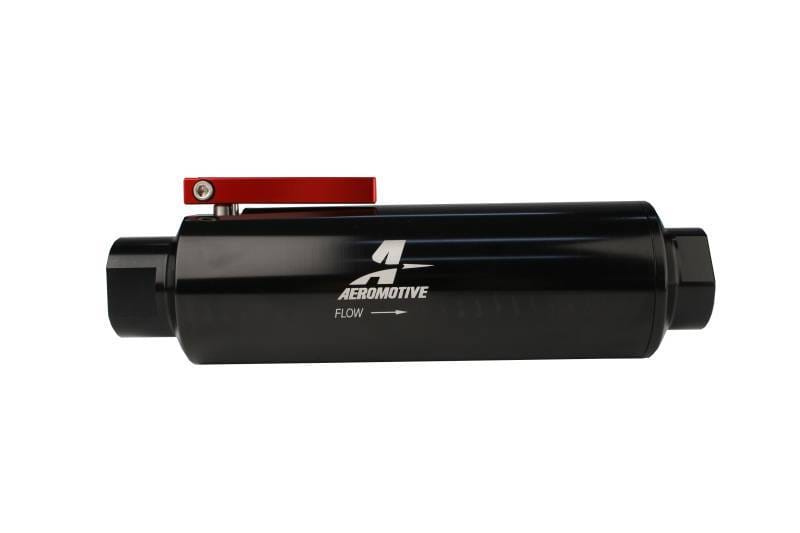 Aeromotive 12332 Aeromotive In-Line AN-12 Filter w/Shutoff Valve 100 Micron SS Element - Black Anodize Finish thumbnail 5