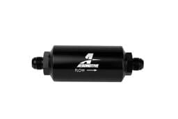 Aeromotive 12375 Aeromotive In-Line Filter - AN-08 size Male - 10 Micron Microglass Element - Bright-Dip Black