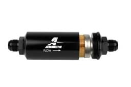 Aeromotive 12387 Aeromotive In-Line Filter - (AN -10 Male) 10 Micron Fabric Element Bright Dip Black Finish