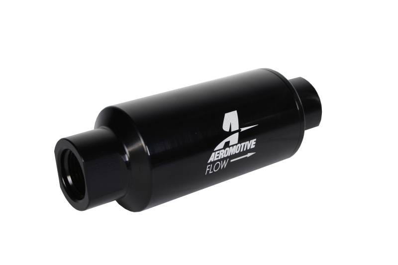 Aeromotive 12350 Aeromotive In-Line Filter 10AN 10 Micron Microglass Element Bright-Dip Black 2in OD thumbnail 12