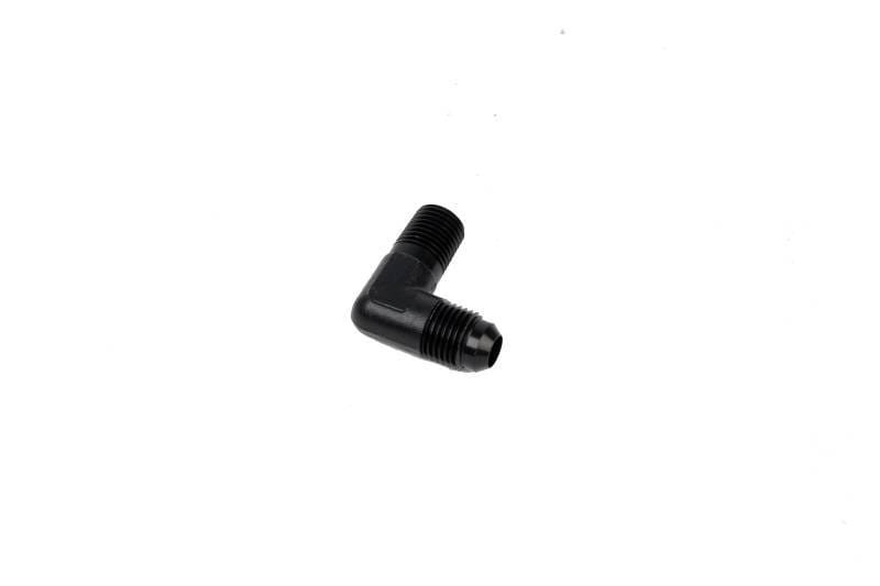 Aeromotive 15666 Aeromotive Fitting Elbow 1/4in-MNPT to AN-06 90-Deg Black