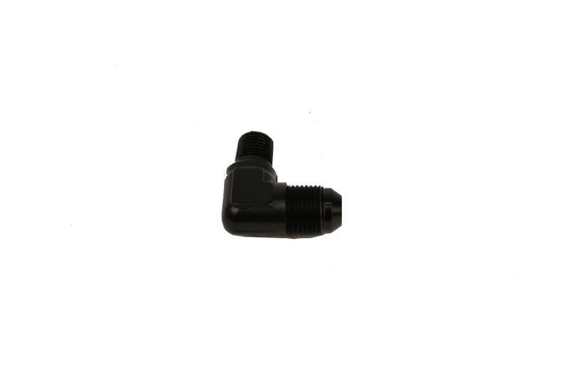 Aeromotive 15667 Aeromotive Fitting Elbow 1/4in-MNPT to AN-08 90-Deg Black