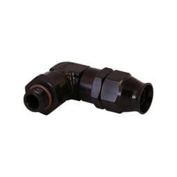 Aeromotive 15736 Aeromotive PTFE Hose End - AN-06 to AN-08 Hose - 90 Deg - Black Anodized