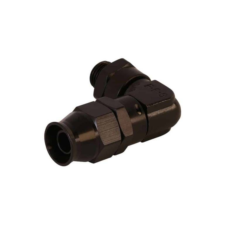 Aeromotive 15736 Aeromotive PTFE Hose End - AN-06 to AN-08 Hose - 90 Deg - Black Anodized thumbnail 3