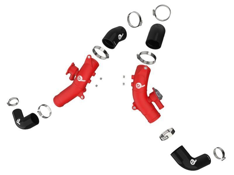 aFe 46-20558-R aFe 2022 Toyota Land Cruiser (J300) V6-3.5L (tt) BladeRunner 2.5in Aluminum Hot Charge Pipe - Red thumbnail 11
