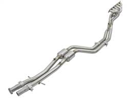 aFe 48-36316-YC aFe Twisted Steel Long Tube Headers w/ Mid Pipes (Catted) 96-99 BMW M3 L6-3.2L S52