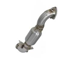 aFe 48-36318-1HC aFe 09-13 MINI Cooper S (R56) L4 1.6L (t) Twisted Steel Down Pipe 2-1/2in 304 Stainless Steel w/ Cat