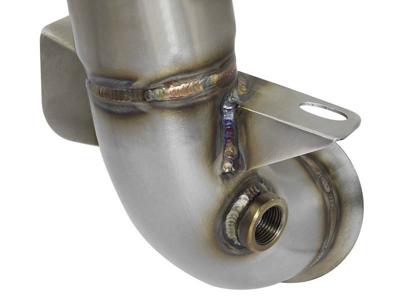 aFe 48-36318-1HC aFe 09-13 MINI Cooper S (R56) L4 1.6L (t) Twisted Steel Down Pipe 2-1/2in 304 Stainless Steel w/ Cat thumbnail 5