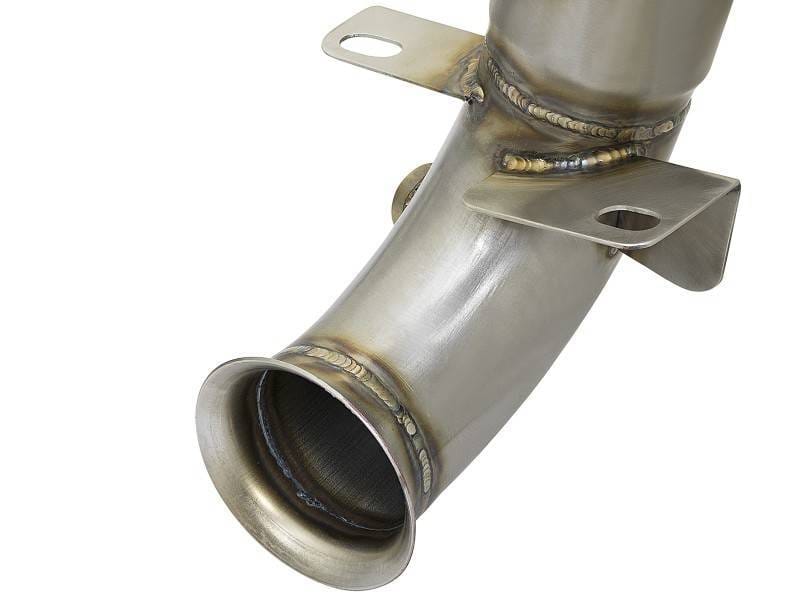 aFe 48-36318-1HC aFe 09-13 MINI Cooper S (R56) L4 1.6L (t) Twisted Steel Down Pipe 2-1/2in 304 Stainless Steel w/ Cat thumbnail 9