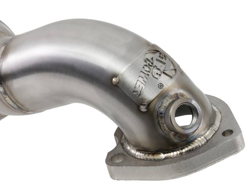 aFe 48-36318-1HC aFe 09-13 MINI Cooper S (R56) L4 1.6L (t) Twisted Steel Down Pipe 2-1/2in 304 Stainless Steel w/ Cat thumbnail 11