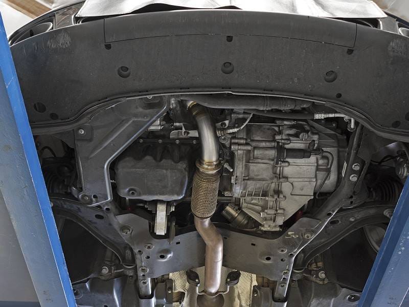 aFe 48-36318-1HC aFe 09-13 MINI Cooper S (R56) L4 1.6L (t) Twisted Steel Down Pipe 2-1/2in 304 Stainless Steel w/ Cat thumbnail 13
