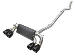 aFe 49-36330-1B aFe 16-18 BMW M2 L6-3.0L MACH Force-Xp 3in to 2.5in 304 SS Cat-Back Exhaust System-Quad Black Tips