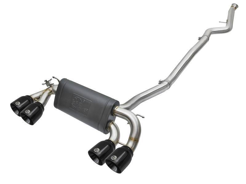 aFe 49-36330-1B aFe 16-18 BMW M2 L6-3.0L MACH Force-Xp 3in to 2.5in 304 SS Cat-Back Exhaust System-Quad Black Tips