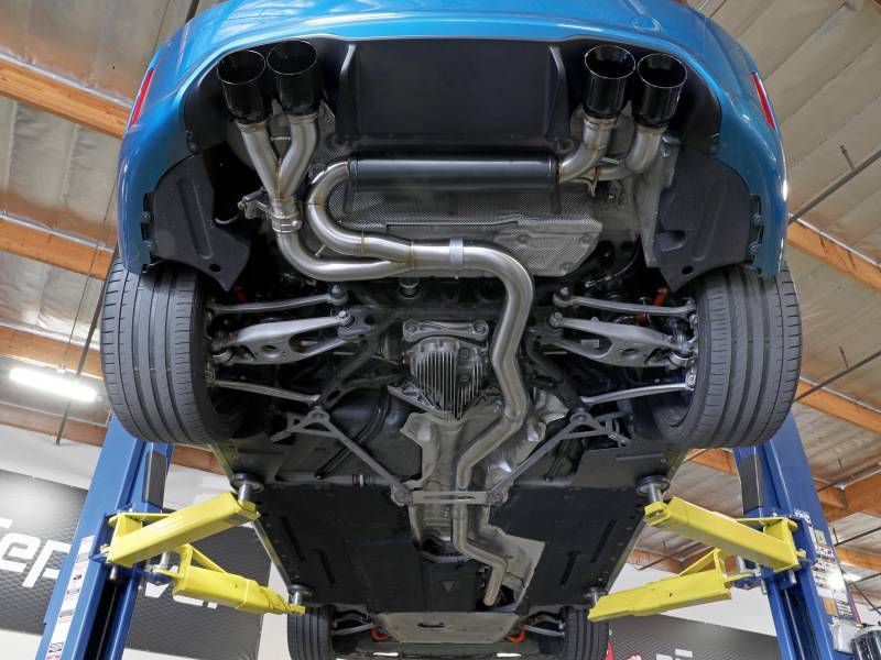 aFe 49-36330-1B aFe 16-18 BMW M2 L6-3.0L MACH Force-Xp 3in to 2.5in 304 SS Cat-Back Exhaust System-Quad Black Tips thumbnail 9