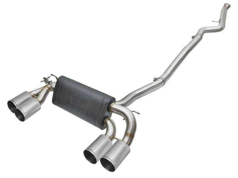 aFe 49-36330-1P aFe 16-18 BMW M2 L6-3.0L MACH Force-Xp 3in to 2.5in 304 SS Cat-Back Exhaust System-Quad Polish Tips