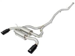 aFe 49-36326-B aFe MACHForce XP SS-304 Black Tip 2.5in Dia Cat Back Exhaust 12-14 BMW 335i (F30) 3.0L (t)