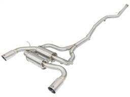 aFe 49-36326-P aFe MACHForce XP SS-304 Polish Tip 2.5in Dia Cat Back Exhaust 12-14 BMW 335i (F30) 3.0L (t)