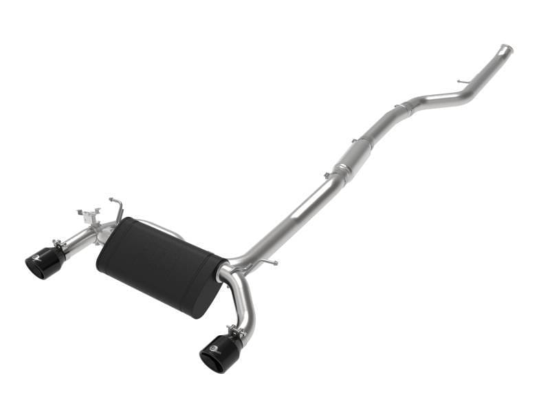 aFe 49-36347-B aFe MACH ForceXP 3IN to 2.5IN 304SS Cat-Back Exhaust System w/ Black Tips 14-16 BMW M235i (F22/23)
