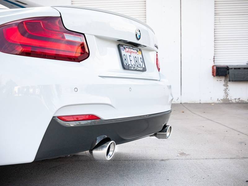 aFe 49-36348-P aFe MACHForce XP 3in to 2.5in 304 SS Axle-Back Exhaust w/ Polished Tips 14-16 BMW M235i thumbnail 3