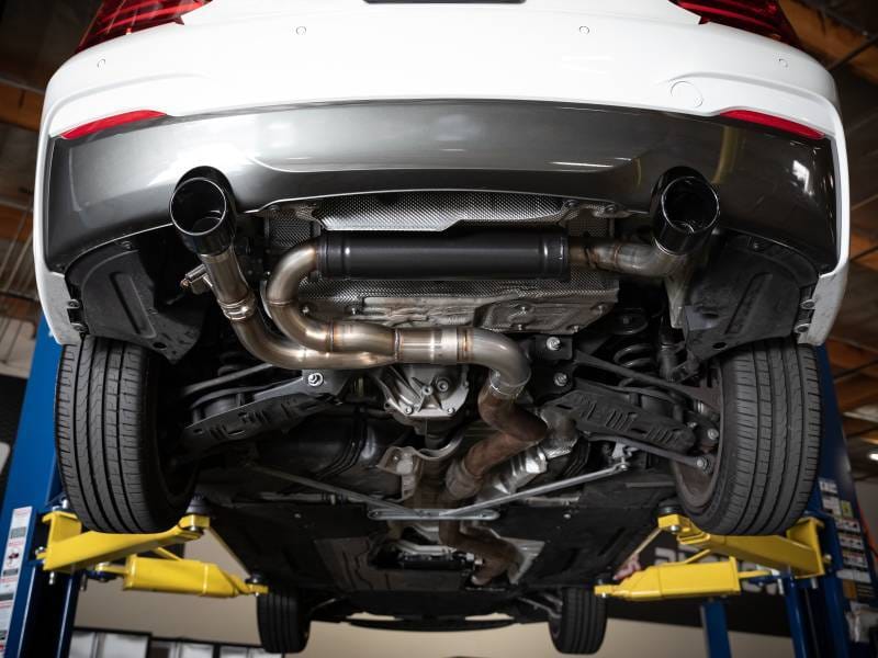 aFe 49-36348-P aFe MACHForce XP 3in to 2.5in 304 SS Axle-Back Exhaust w/ Polished Tips 14-16 BMW M235i thumbnail 7