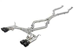 aFe 49-36342-B aFe MACH Force-Xp 3.5in. 304 SS C/B Exhaust w/o Muffler 15-18 BMW X5 M V8-4.4L (tt) - Black Tip