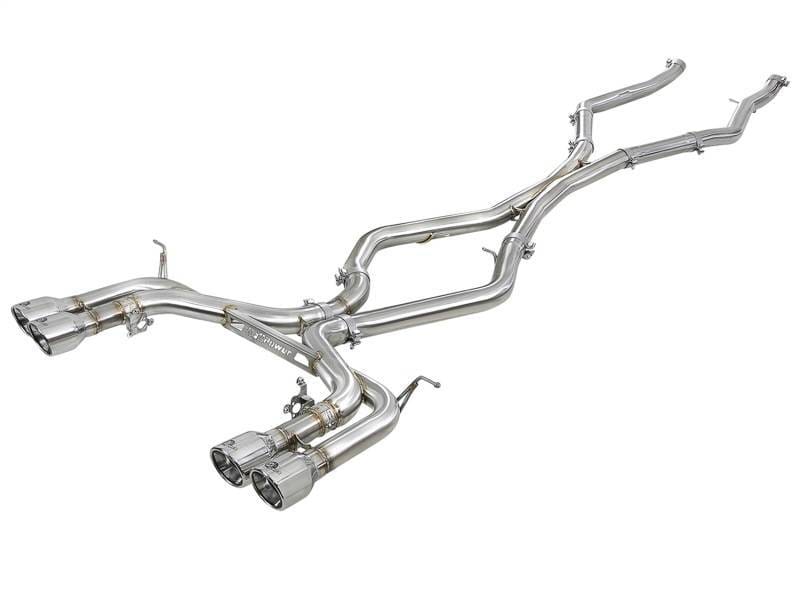 aFe 49-36342-P aFe MACH Force-Xp 3.5in. 304 SS C/B Exhaust w/o Muffler 15-18 BMW X5 M V8-4.4L (tt) - Polished Tip