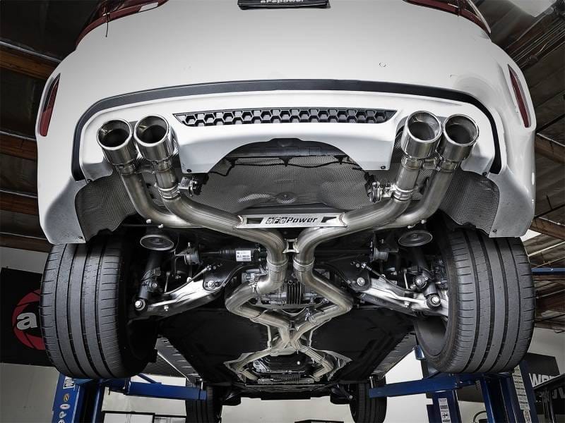 aFe 49-36342-P aFe MACH Force-Xp 3.5in. 304 SS C/B Exhaust w/o Muffler 15-18 BMW X5 M V8-4.4L (tt) - Polished Tip thumbnail 3
