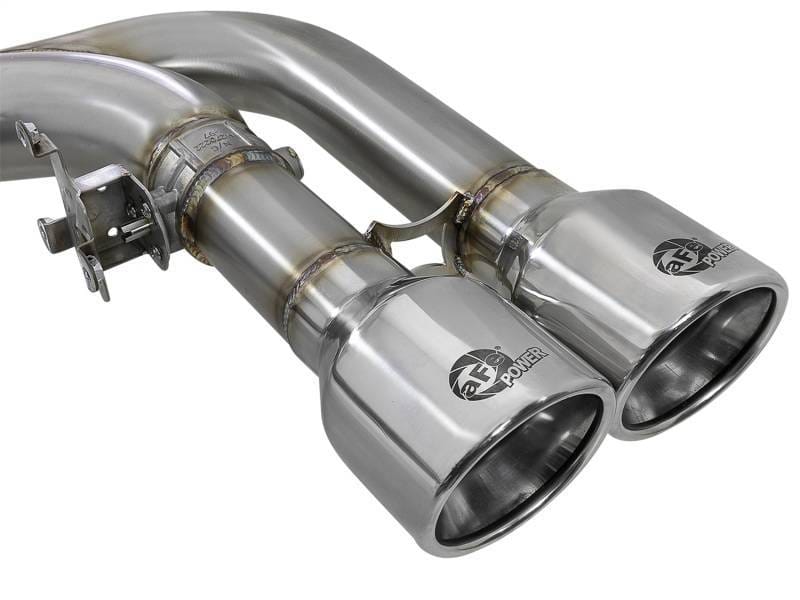 aFe 49-36342-P aFe MACH Force-Xp 3.5in. 304 SS C/B Exhaust w/o Muffler 15-18 BMW X5 M V8-4.4L (tt) - Polished Tip thumbnail 13