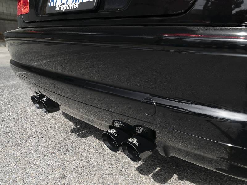 aFe 49-36344-B aFe MACH ForceXP 2.5 IN 304 Stainless Steel Cat-Back Exhaust System w/ Black Tips 01-06 BMW M3 (E46) thumbnail 3