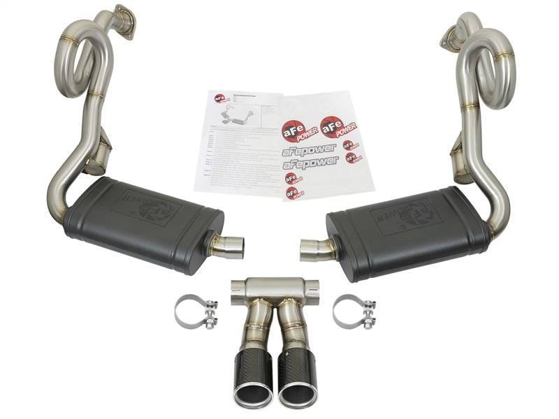 aFe 49-36415-C aFe MACHForce-Xp 2in 304 SS Cat-Back Exhaust w/Carbon Fiber Tips 13-16 Porsche Boxster 2.7L/3.4L thumbnail 9