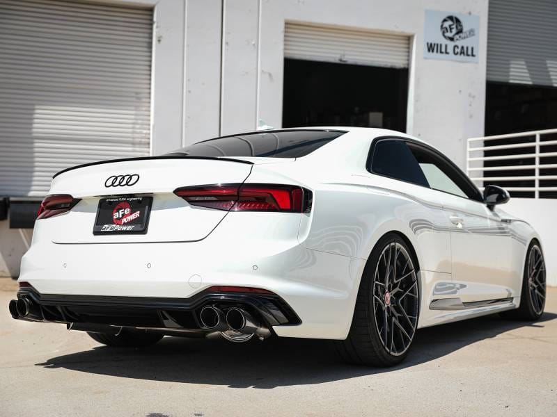aFe 49-36427-C aFe 18-20 Audi RS5 Coupe MACH Force-Xp 3in to 2.5in 304 SS Axle-Back Exhaust System-Quad Carbon Tips thumbnail 5