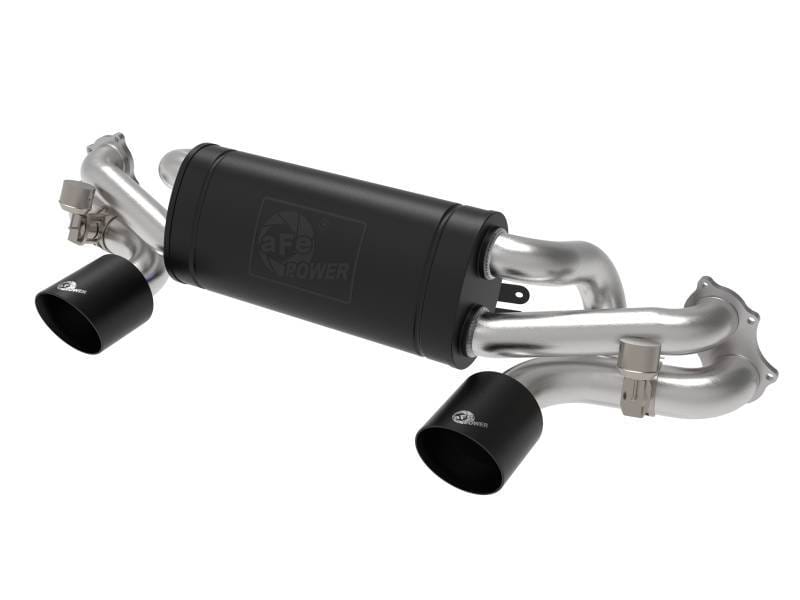 aFe 49-36443-B aFe MACHForce XP 2.25in-2.5in 304SS Exhaust Cat-Back Porsche 20-22 Cayman GT4(718) 4.0L - Black Tips
