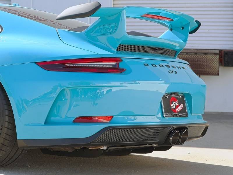 aFe 49-36450-C aFe 14-16 Porsche 911 GT3 991.1 H6 3.8L MACH Force-Xp 304 SS Cat-Back Exhaust System w/ Carbon Tips thumbnail 5