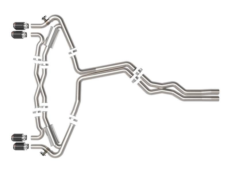 aFe 49-36448-C aFe 20-22 Audi RS6 Avant V8 4L (tt) MACH Force-Xp 3in to 2.5in 304 SS Cat-Back Exhaust w/ Carbon Tip thumbnail 9